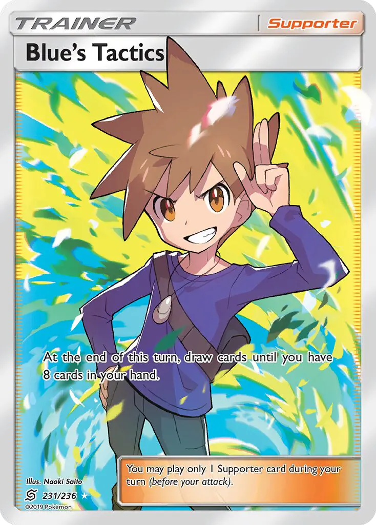 Blue’s Tactics, Pokémon card