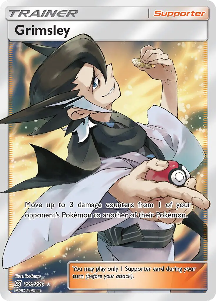 Grimsley, Pokémon card