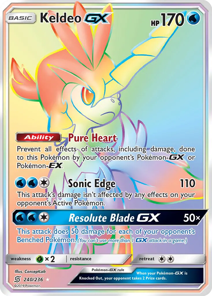 Keldeo GX, Pokémon card