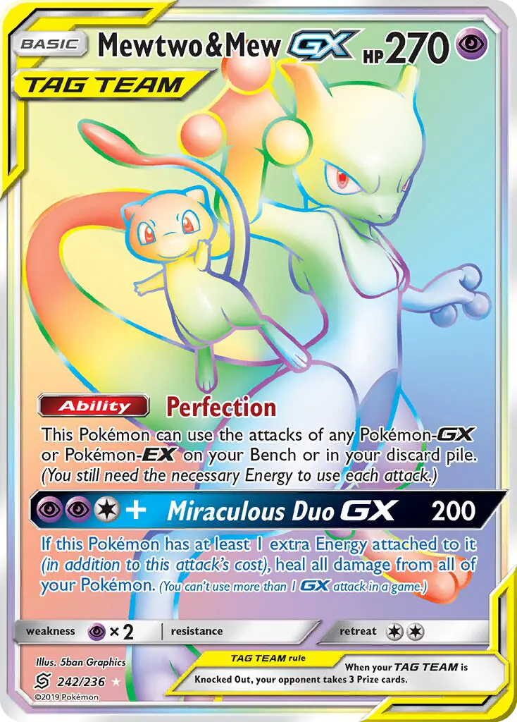Mewtwo & Mew GX, Pokémon card