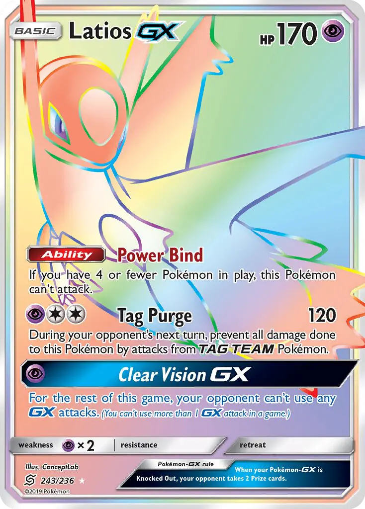 Latios GX, Pokémon card