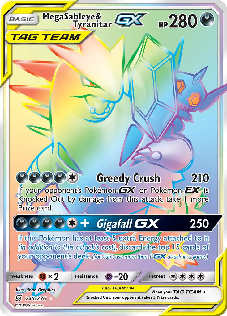 Mega Sableye & Tyranitar GX, Pokémon card