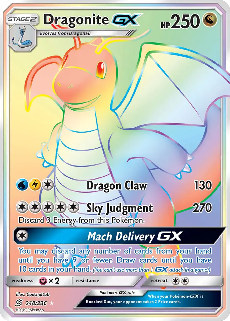 Dragonite GX, Pokémon card