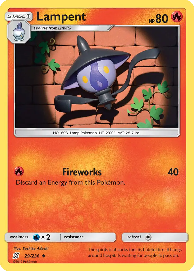 Lampent, Pokémon card
