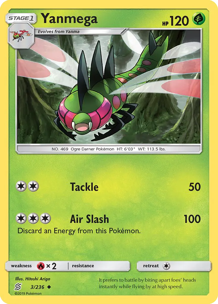 Yanmega, Pokémon card