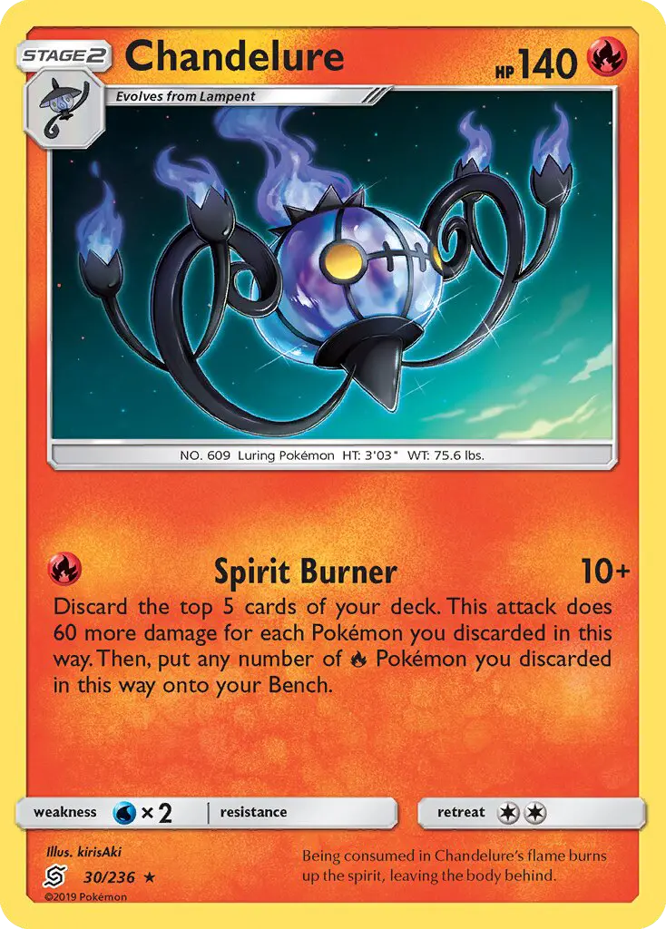Chandelure, Pokémon card
