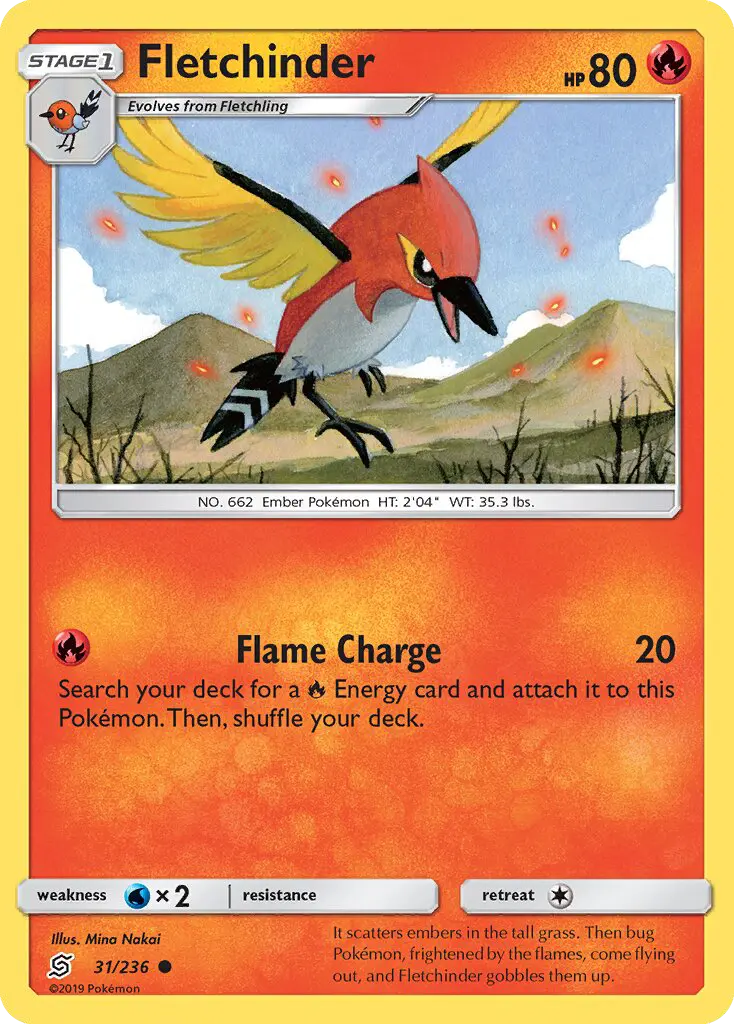 Fletchinder, Pokémon card