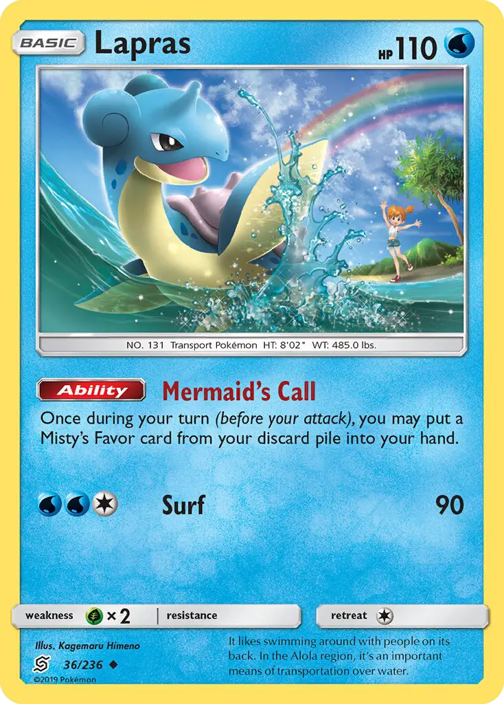 Lapras, Pokémon card