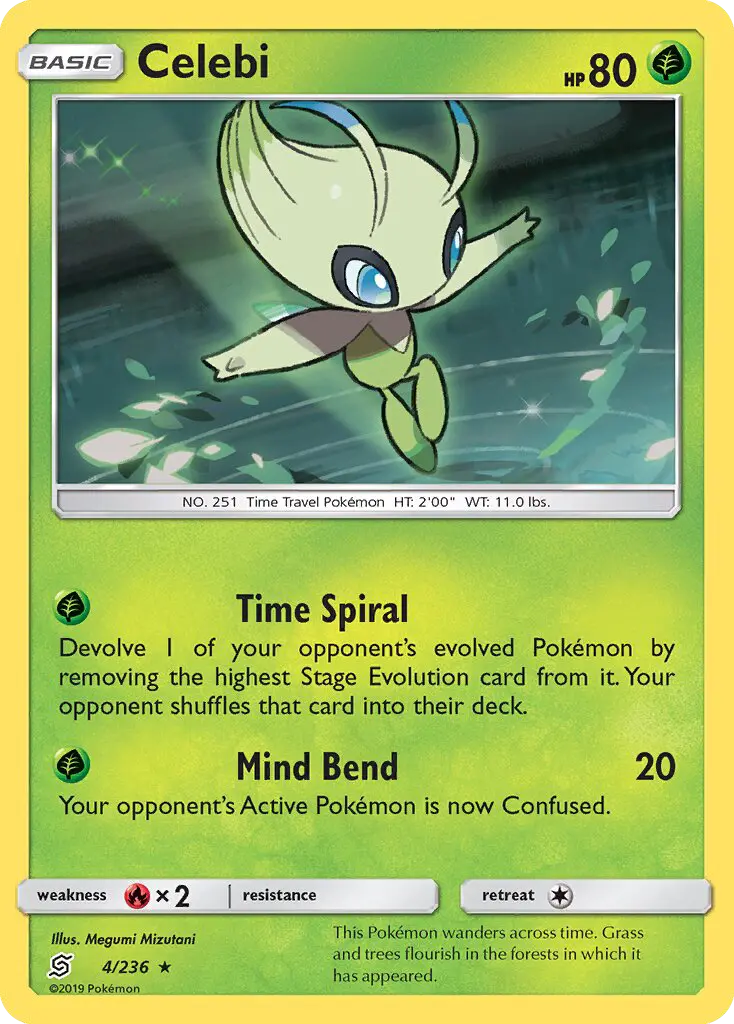 Celebi, Pokémon card