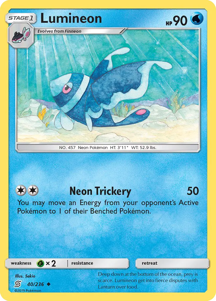Lumineon, Pokémon card
