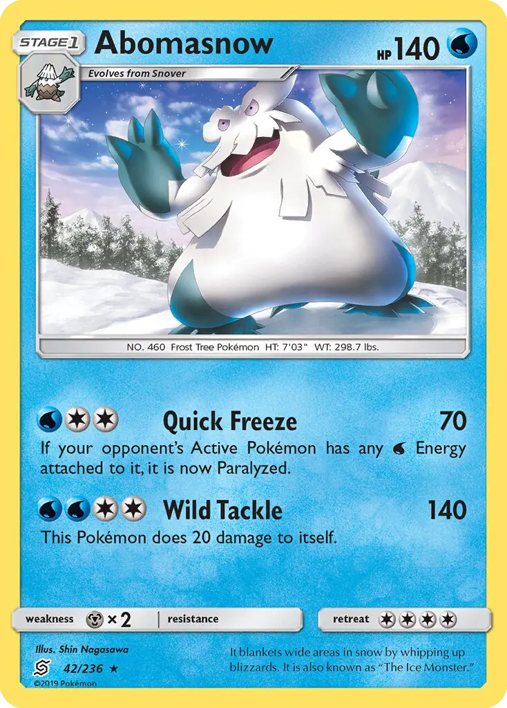 Abomasnow, Pokémon card