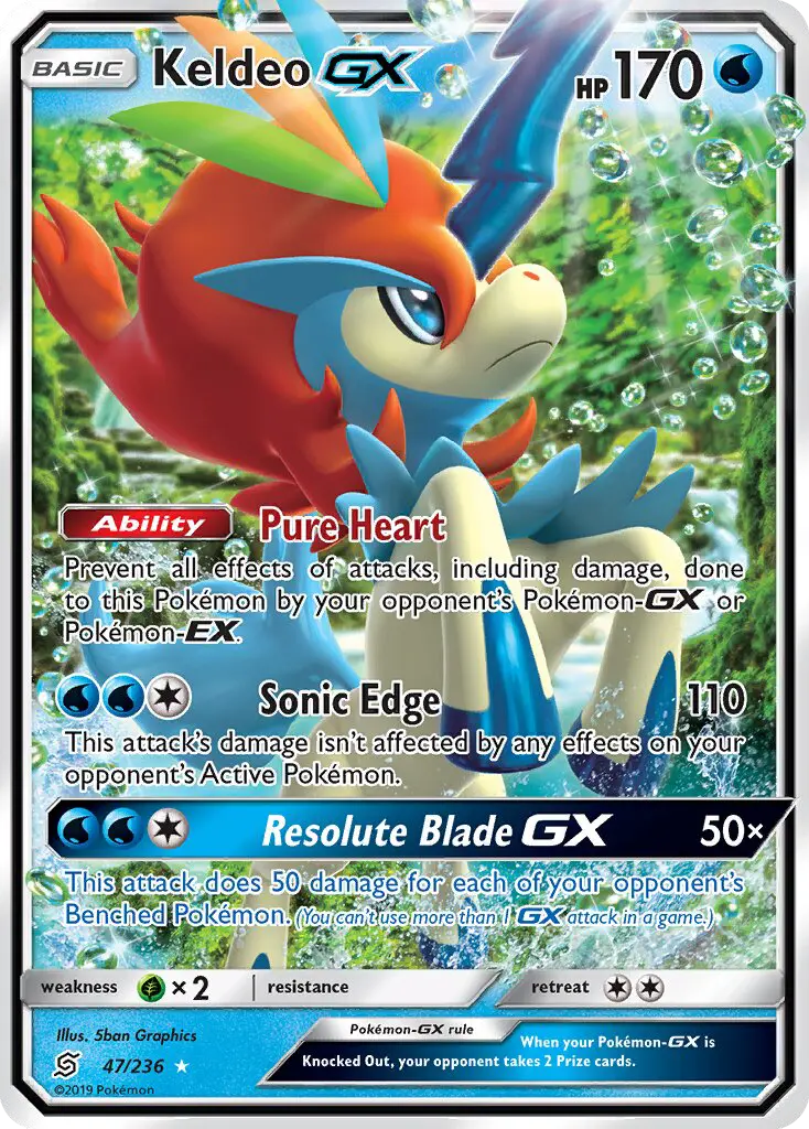 Keldeo GX, Pokémon card