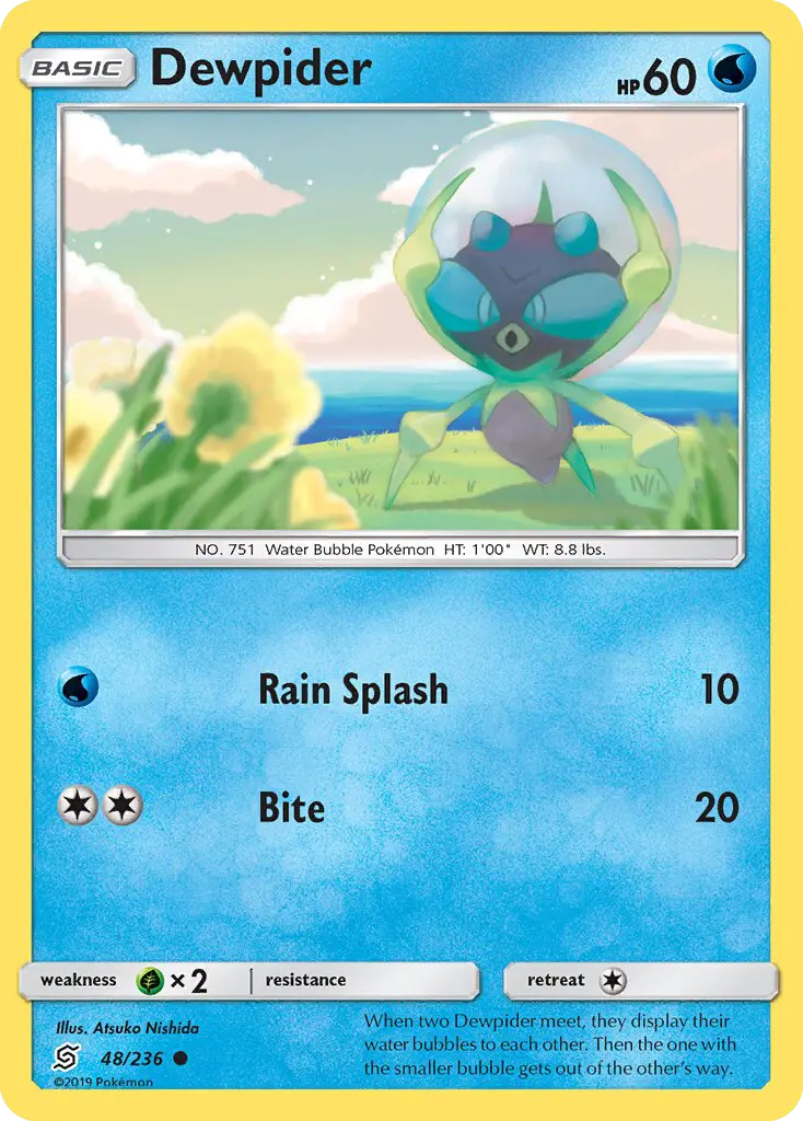 Dewpider, Pokémon card
