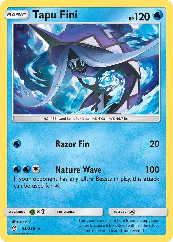 Tapu Fini, Pokémon card