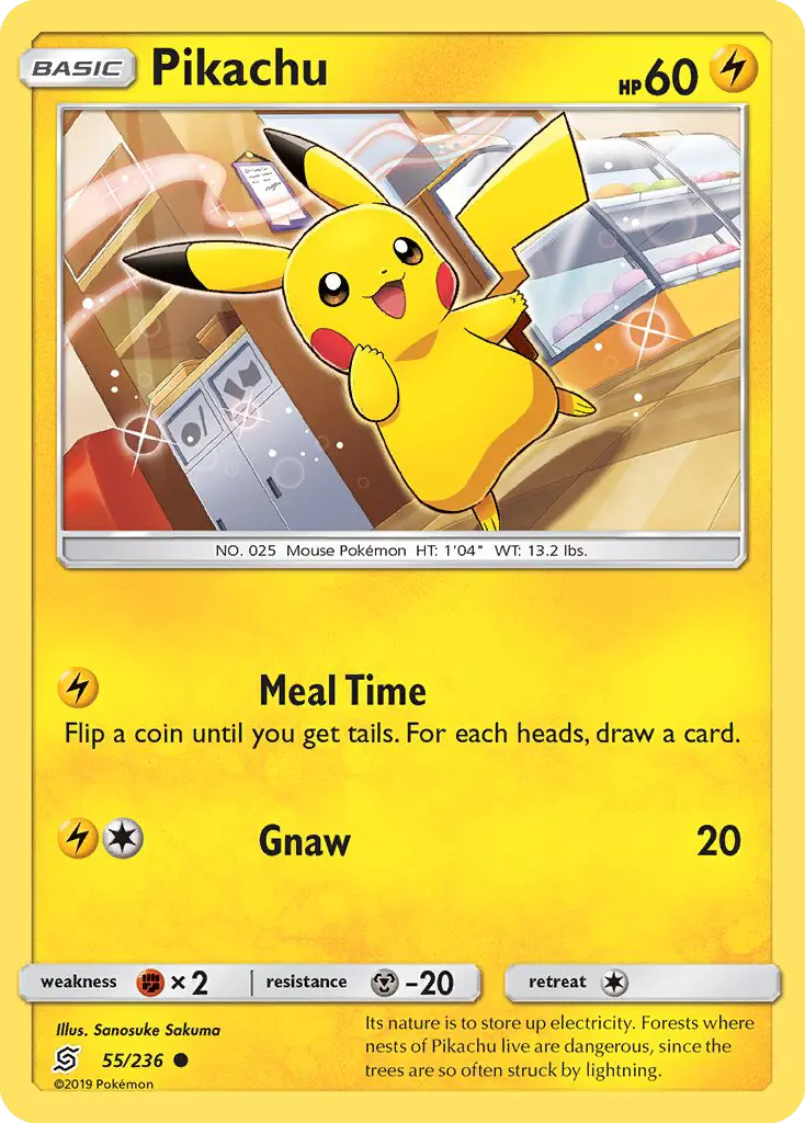 Pikachu, Pokémon card