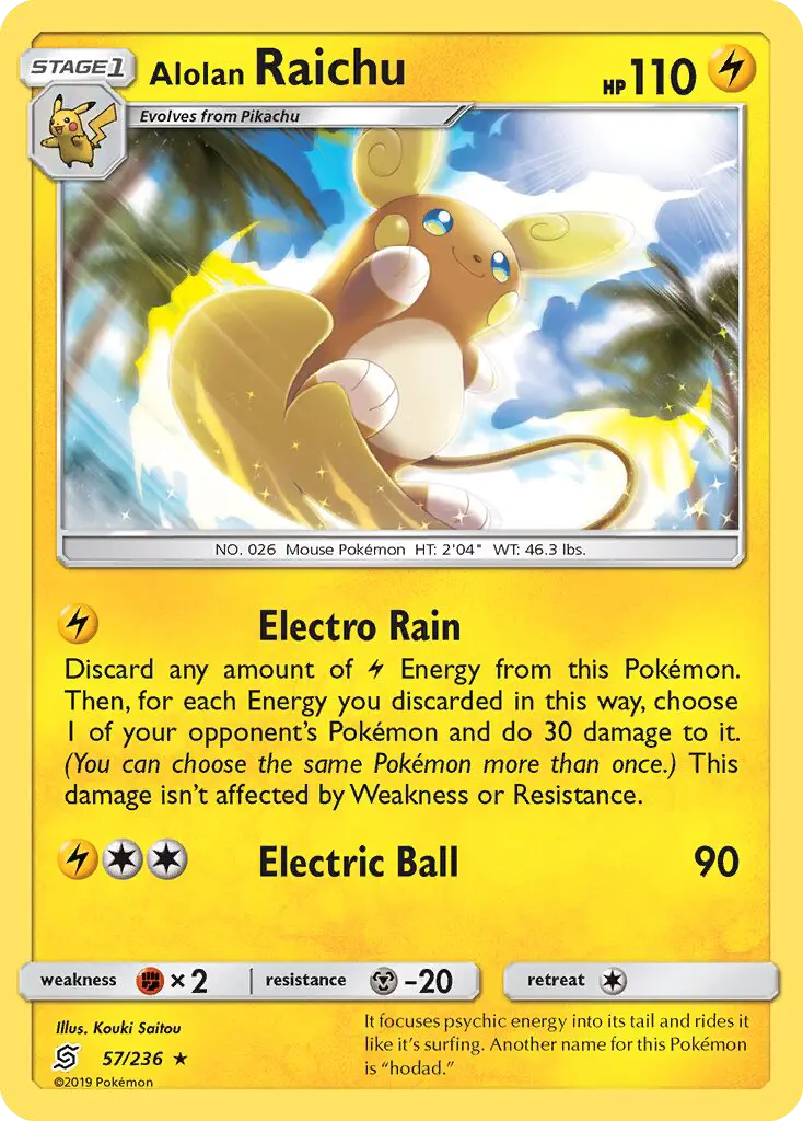 Alolan Raichu, Pokémon card