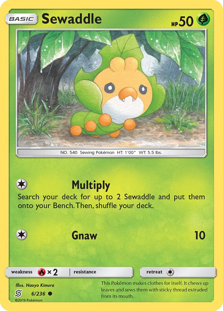 Sewaddle, Pokémon card
