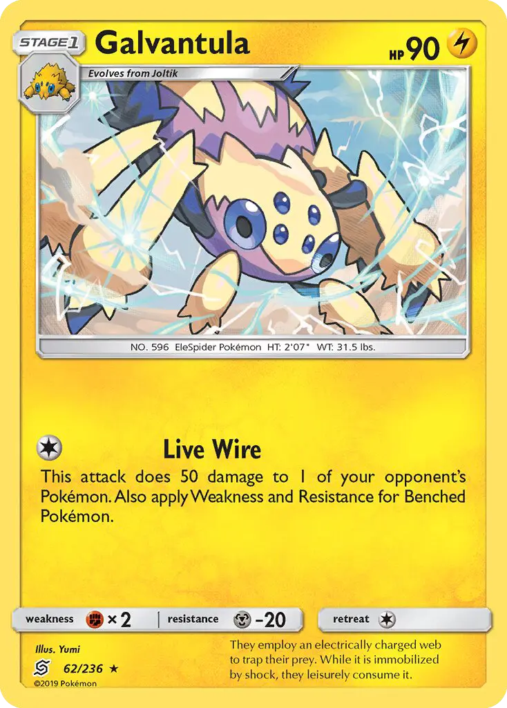 Galvantula, Pokémon card