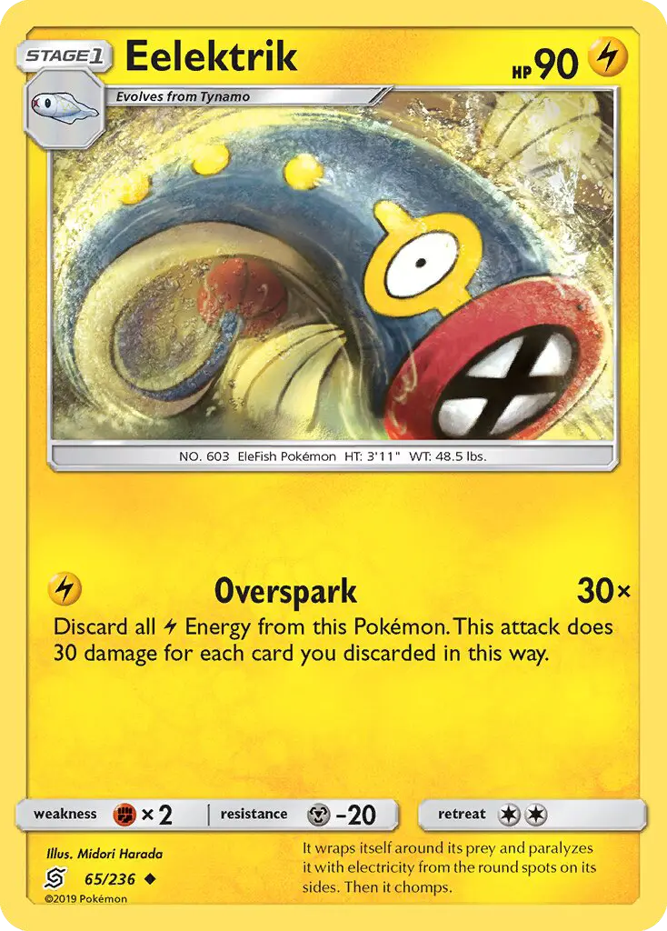 Eelektrik, Pokémon card