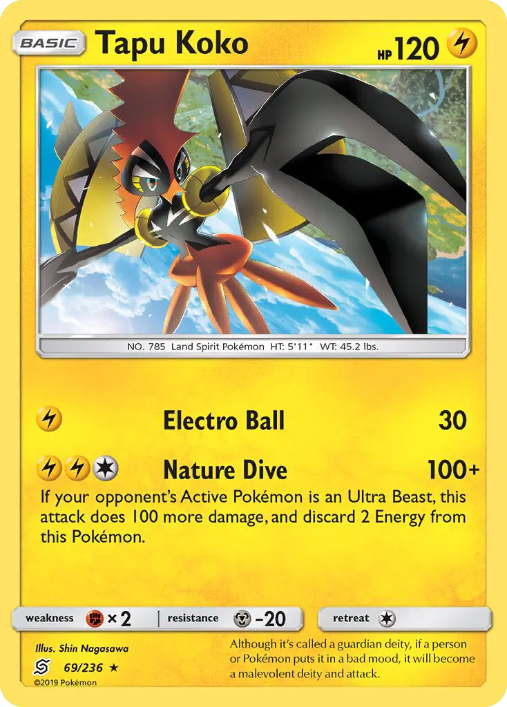 Tapu Koko, Pokémon card