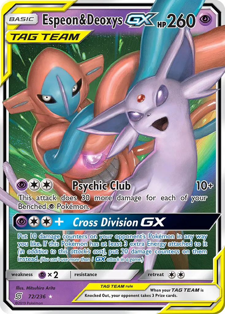 Espeon & Deoxys GX, Pokémon card