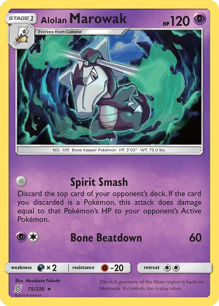 Alolan Marowak, Pokémon card