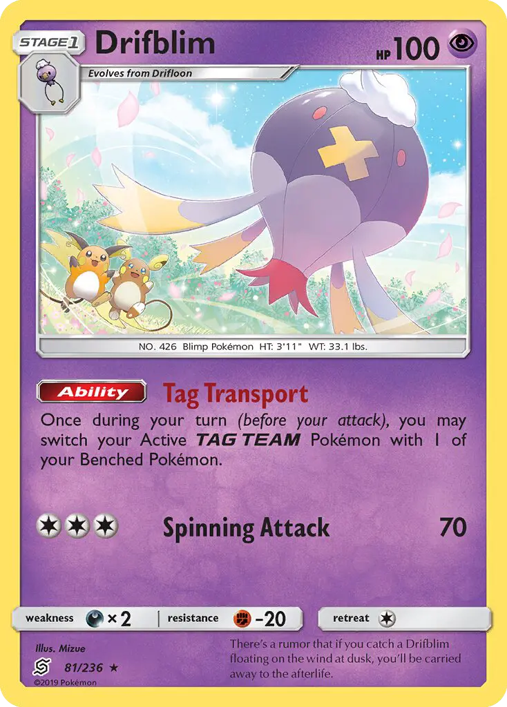 Drifblim, Pokémon card