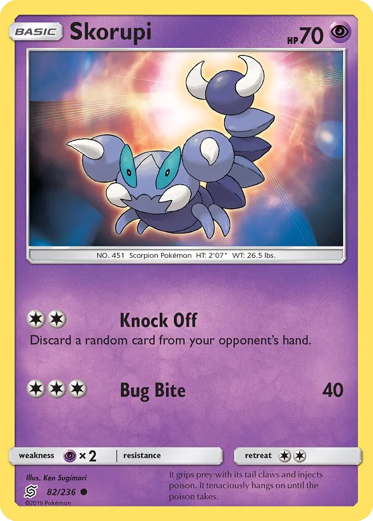 Skorupi, Pokémon card