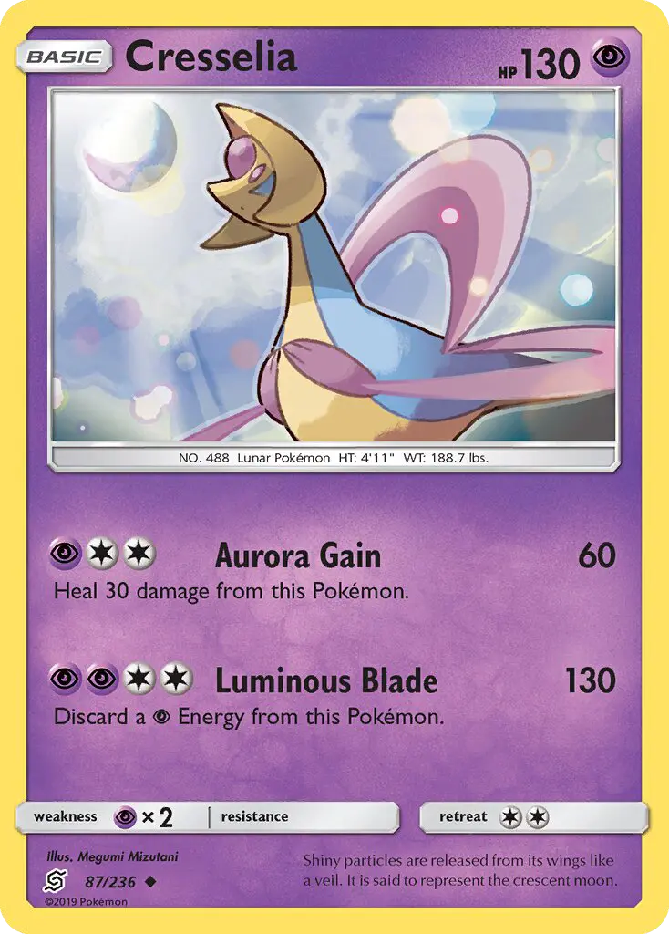 Cresselia, Pokémon card