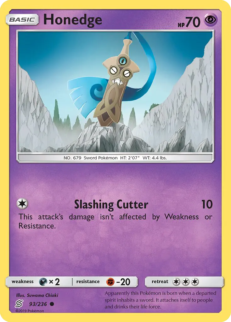 Honedge, Pokémon card