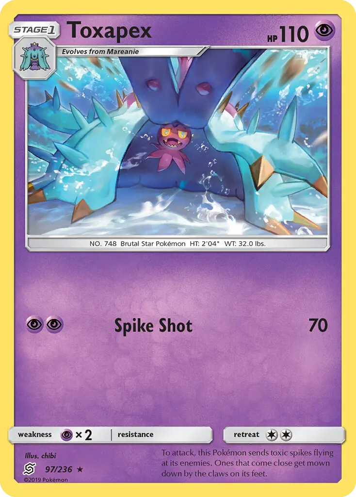 Toxapex, Pokémon card