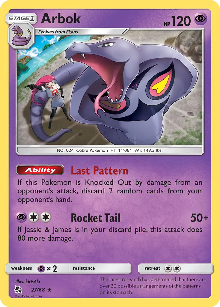 Arbok, Pokémon card