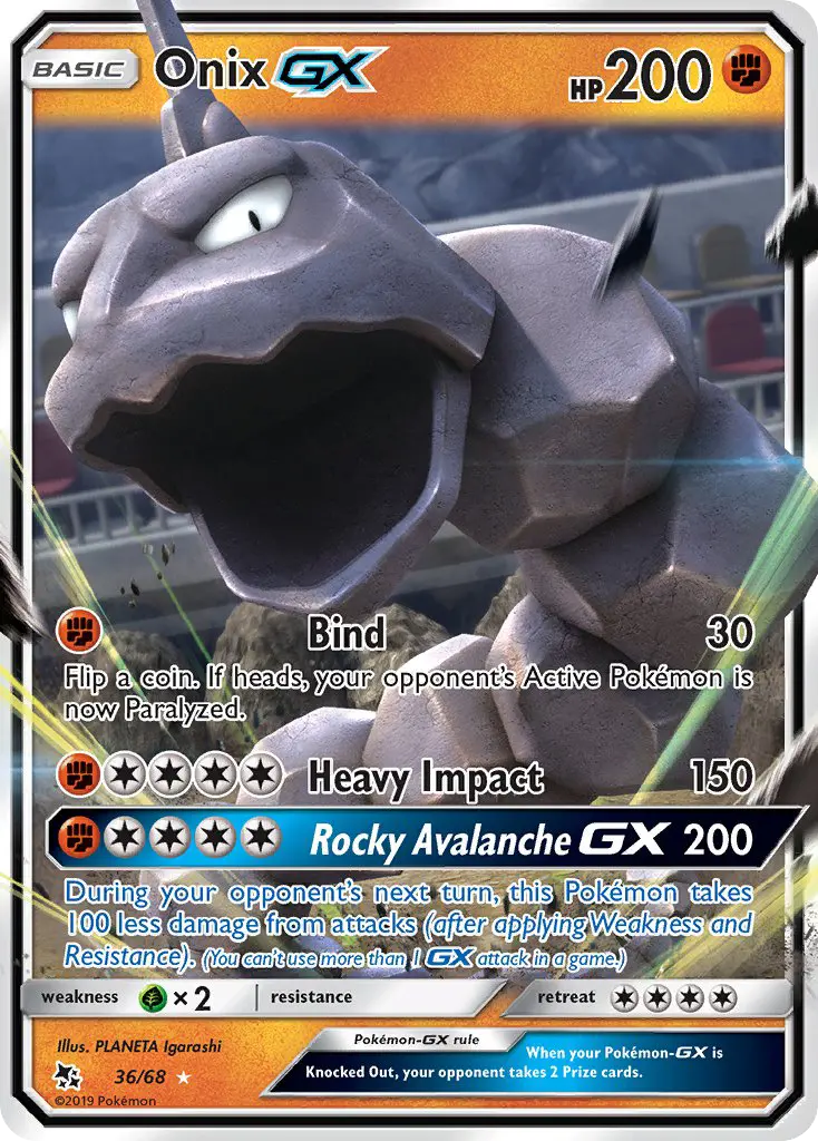 Onix GX, Pokémon card