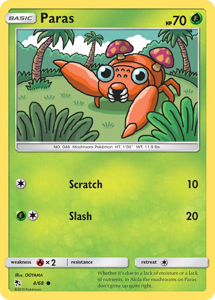 Paras, Pokémon card
