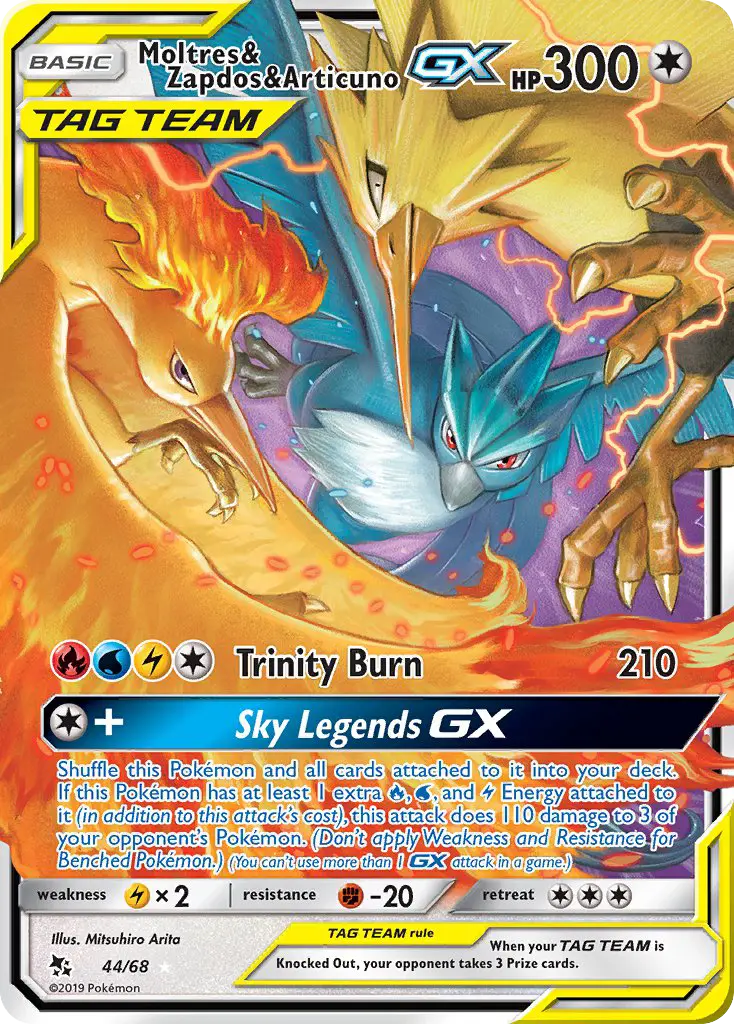 Moltres & Zapdos & Articuno GX, Pokémon card