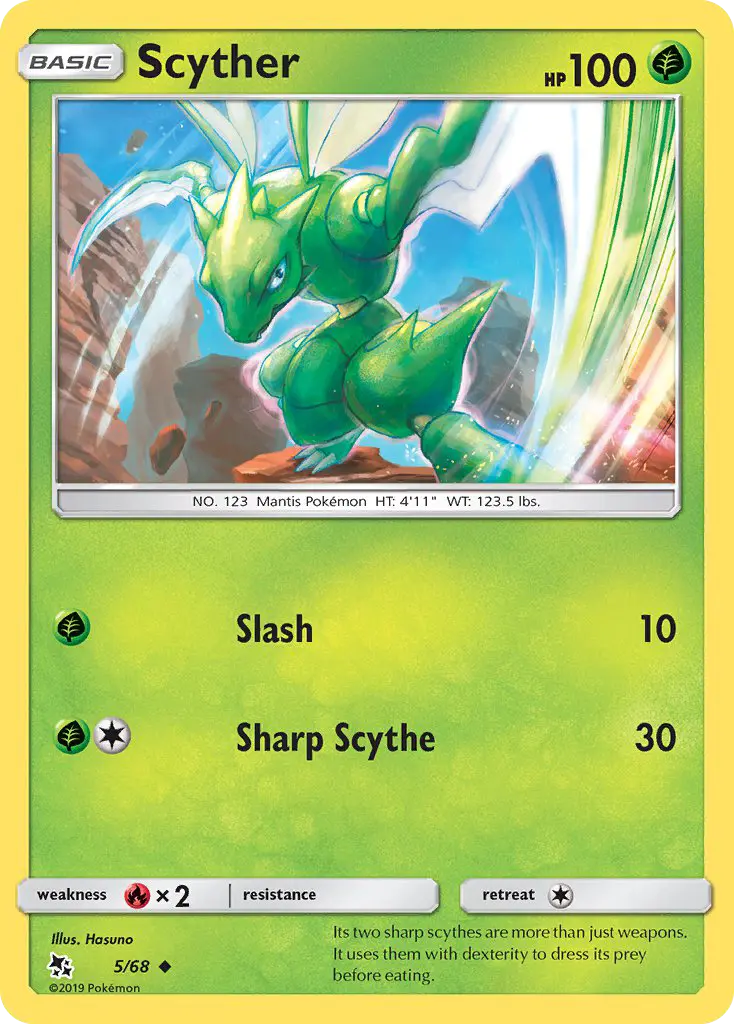 Scyther, Pokémon card