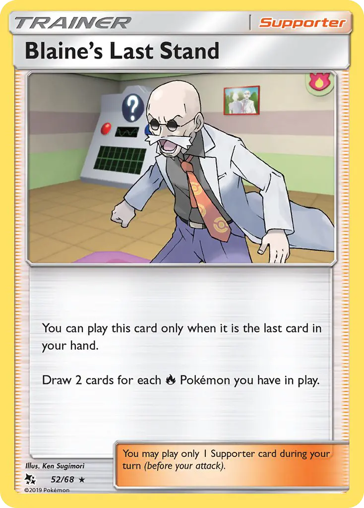 Blaine’s Last Stand, Pokémon card