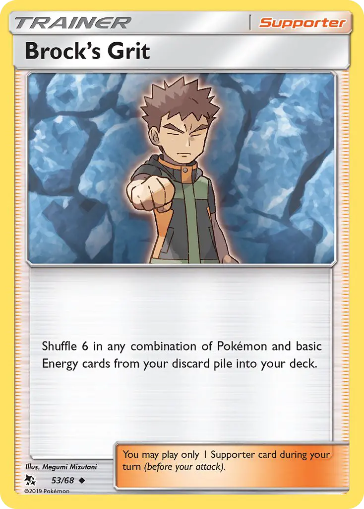 Brock’s Grit, Pokémon card