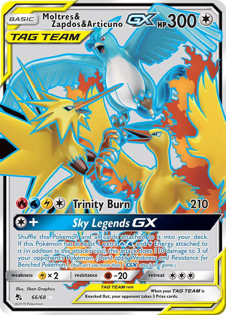 Moltres & Zapdos & Articuno GX, Pokémon card