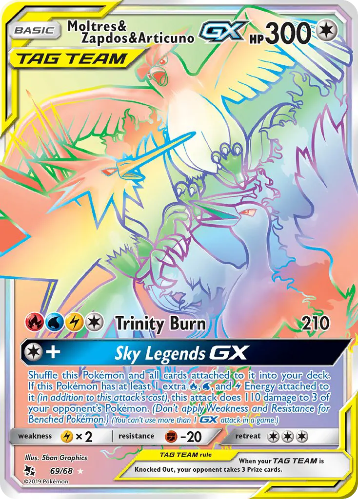 Moltres & Zapdos & Articuno GX, Pokémon card