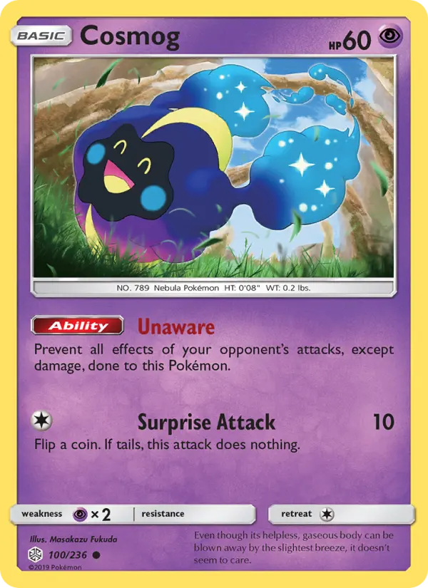 Cosmog, Pokémon card