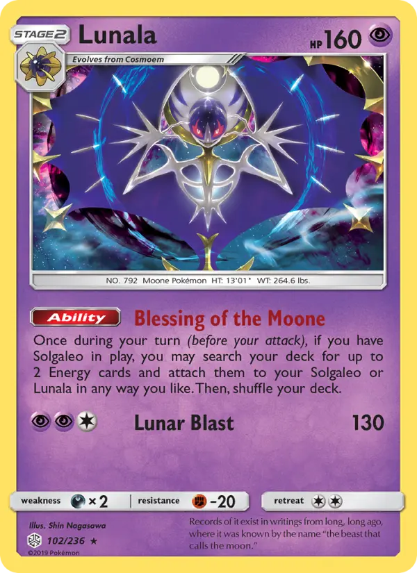 Lunala, Pokémon card