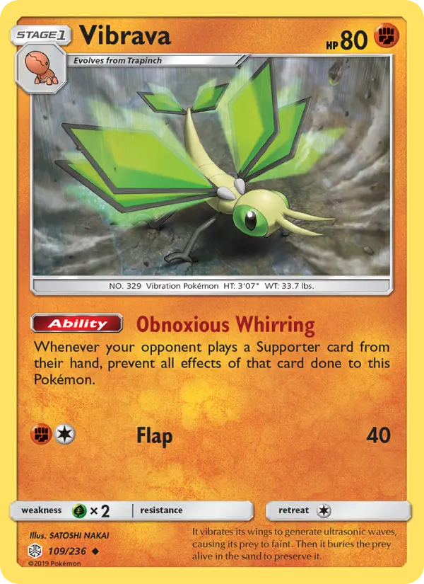 Vibrava, Pokémon card
