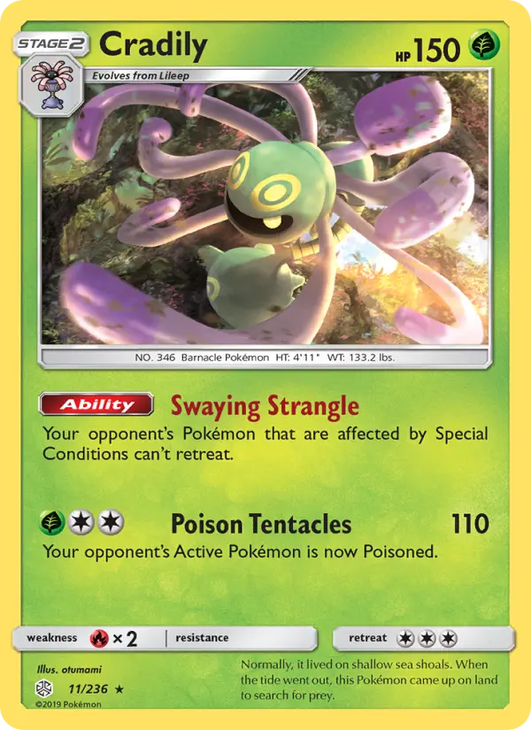 Cradily, Pokémon card
