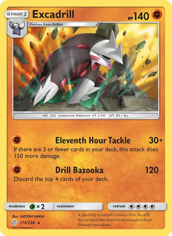 Excadrill, Pokémon card