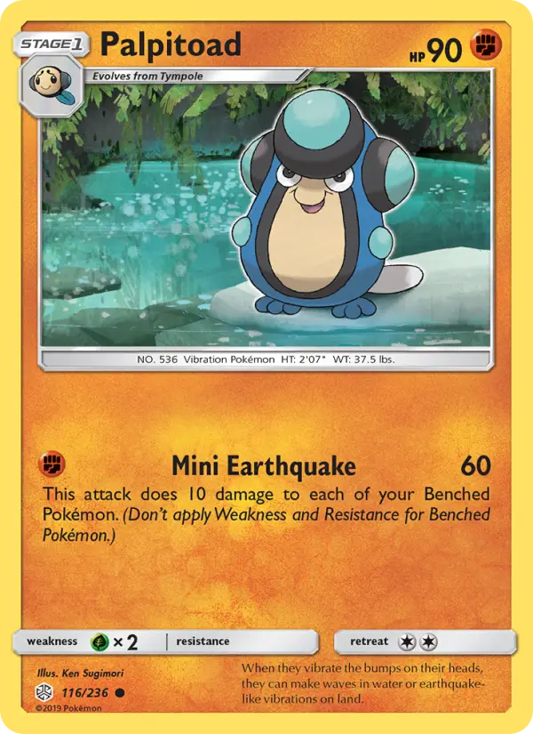 Palpitoad, Pokémon card