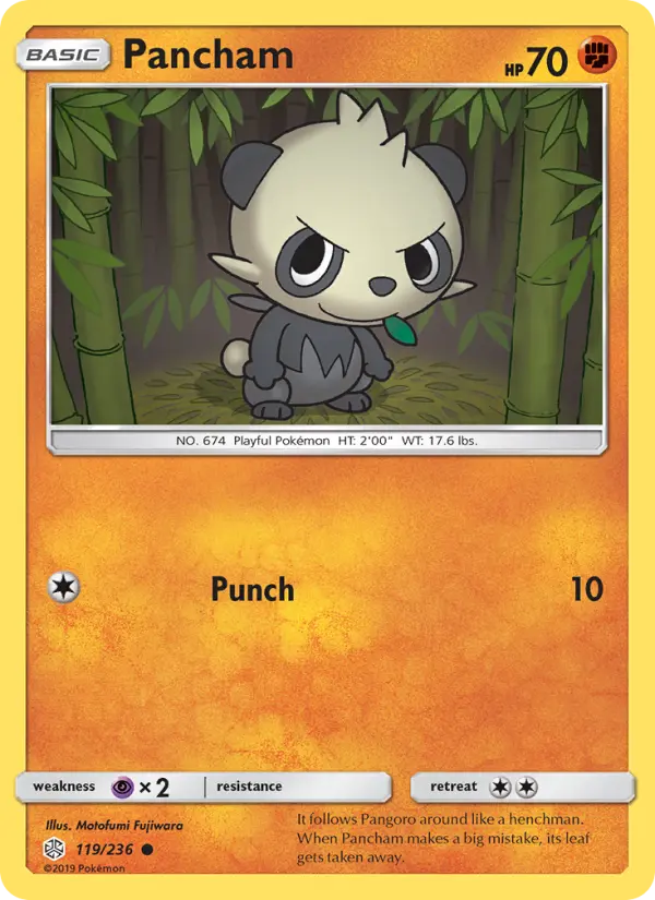 Pancham, Pokémon card