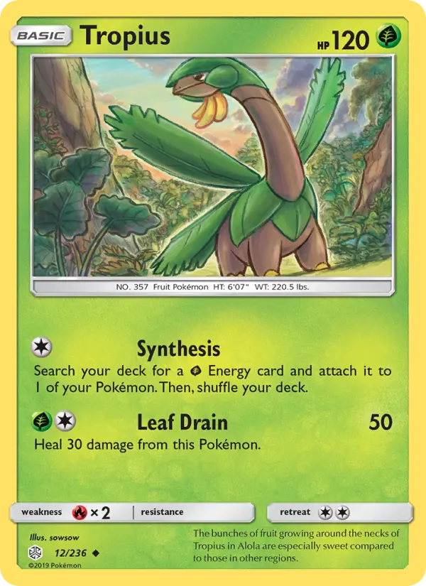 Tropius, Pokémon card