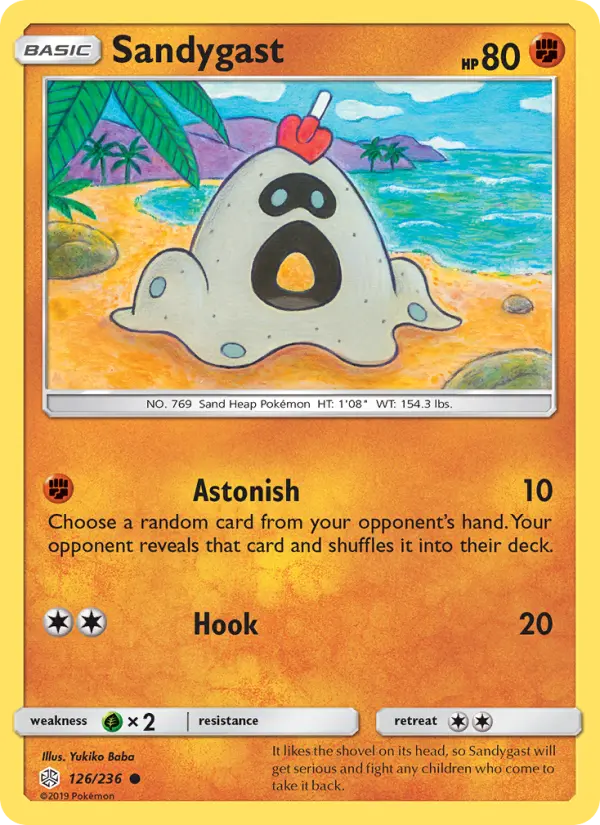 Sandygast, Pokémon card