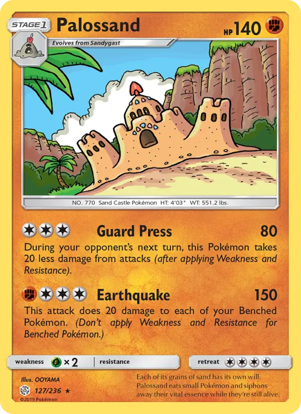 Palossand, Pokémon card